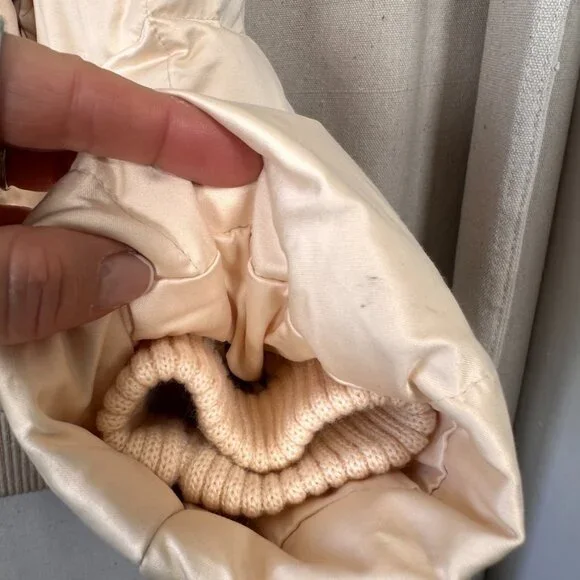 Larry Levine Cream Down Puffer Jacket  |  Size M - Picture 9 of 13